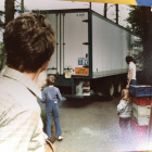 1984: The 40 ft lorry arriving full of stuff from Mourne Grange, with the Linde family